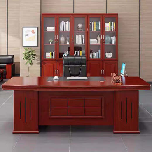 New Chinese style boss president desk desk boss desk executive desk supervisor single table simple manager desk 1.6 meters wood veneer single table