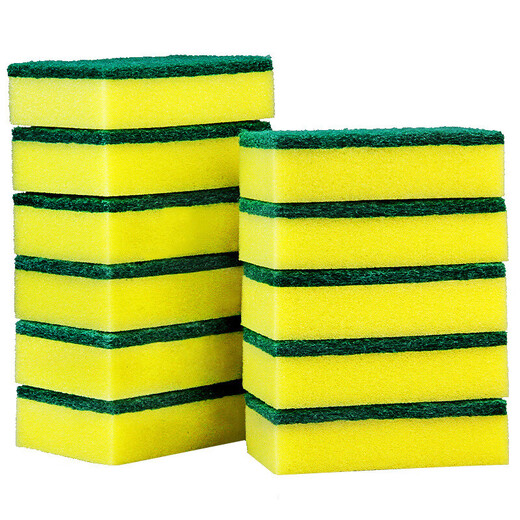 Dishwashing sponge, scouring pad, dishwashing cloth, durable kitchen cleaning, pot and dishwashing sponge, magic wipe, 10 pieces