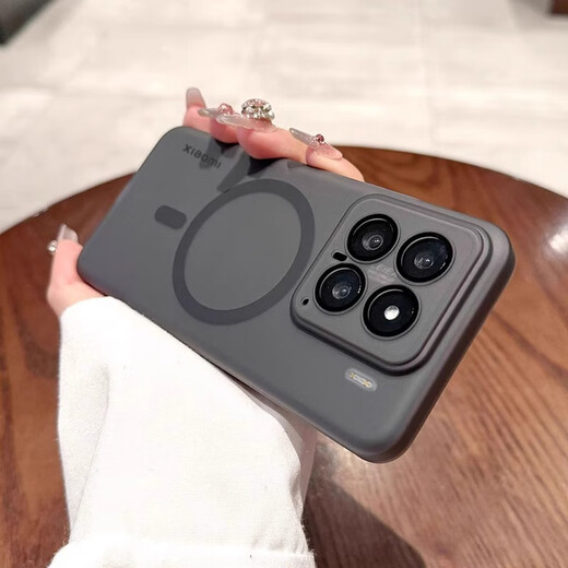 Heken frosted translucent magnetic charging suitable for Xiaomi 17pro mobile phone case with built-in lens film 15ultra all-inclusive ultra-thin 15pro hard shell Xiaomi 14 anti-fall protective case titanium gray ice mist frosted skin-feel magnetic suction for Xiaomi 15