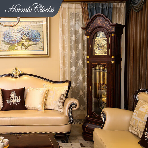 Hermle Clocks赫姆勒时钟落地钟机械钟德国原装进口机芯木质轻奢MF009-031171