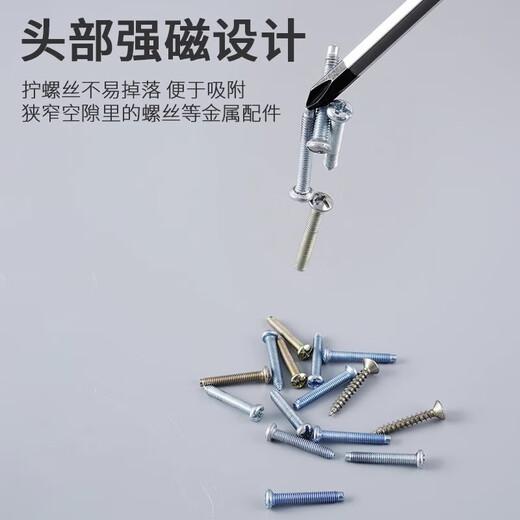 Industrial-grade through-core slotted screwdriver, super-hard magnetic knockable screwdriver, cross-thick screwdriver bit, through-core screwdriver-through-core type-6 inches-cross-1