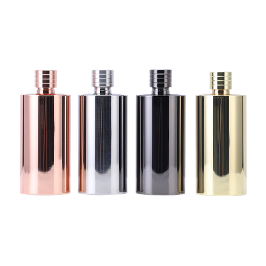 Huaxiazui Food Grade 304 Stainless Steel Wine Bottle 1-2 Jin Jin equals 0.5 kg Thickened white wine bottle outdoor portable wine set Thickened high-end Moutai metal bottle cylindrical wine bottle Electroplating - black 304 stainless steel 500ml (1 Jin Jin equals 0.5 kg)