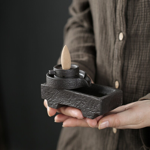 Yuxuan creative purple clay tea pet backflow incense burner ornaments time to run handmade high-quality fortune tea table tea play detachable time to run backflow incense burner - flat