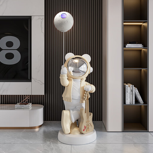 Jizhao Astronaut Starry Sky Projector Lamp Intelligent Audio Ornament Astronaut Large Floor-to-ceiling Living Room Gift for Moving Home Cream Color Astronaut + Xiaoai Speaker + Projector Lamp No Specifications
