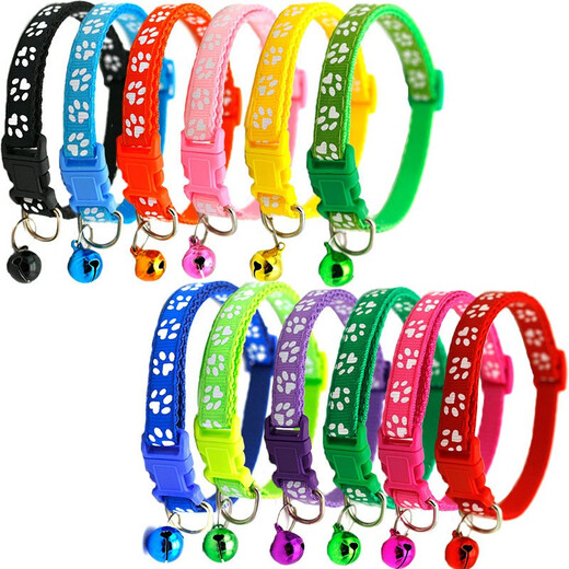 JD Logistics Pet Leash Bell Collar Collar Cat and Dog Outing Supplies Cat and Dog Collar Pet Bell Collar-1 Pack/Random Color