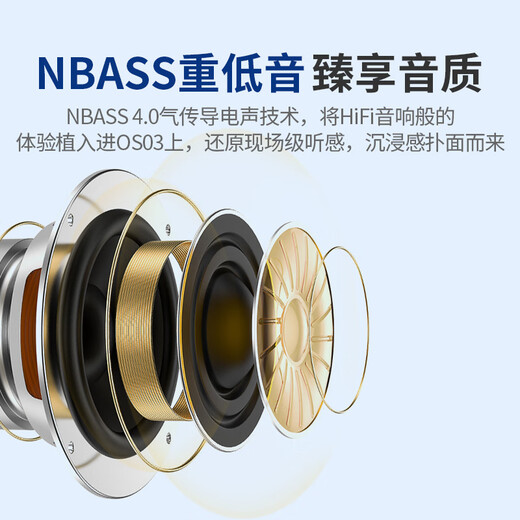 Netac National Subsidy Ear-mounted Bluetooth Headset Open Bone Conduction Concept Not In-Ear Sports Running Noise Reduction Business Suitable for Huawei Xiaomi Apple OS03 Black