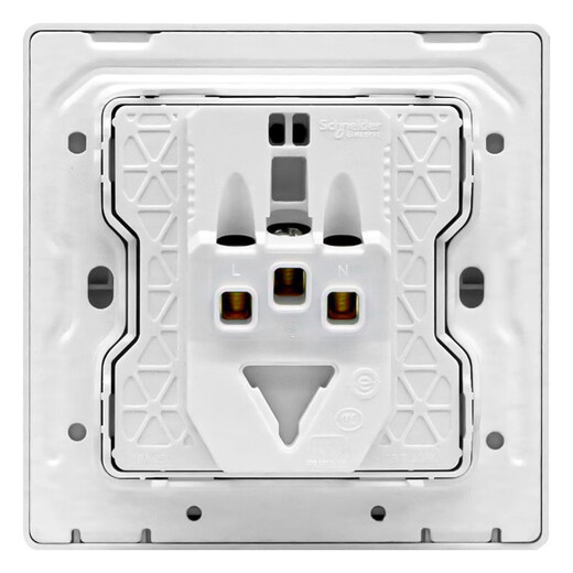 施耐德开关插座 珍铂PC系列丝绒白色 86型墙壁5孔插座 五孔（新国标） 插座