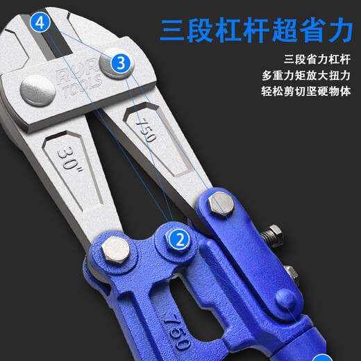 锐尔断线钳钢筋剪省力大力剪刀剪钢丝铁丝大钳子剪断钳钢筋剪子剪锁钳 42寸/1050mm
