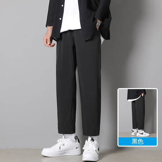 Tanghao (Tanghao) Weißes langärmeliges Hemd Herrenpaar Anzug losen DK-Krawattenhemd Trend koreanischer Stil Klassenuniform-Abschluss-Hemd weiße Top + Krawatte + Schwarze Hose L.