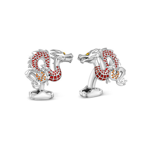 TATEOSSIAN【新年礼物】龙年限定生肖龙袖扣男水晶盘龙法式袖口钉 限定水晶龙袖扣（现货）