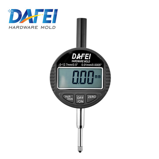 DAFEI digital display dial indicator dial indicator electronic digital display shock-proof, waterproof and oil-proof altimeter height gauge digital display dial indicator 0-12.7
