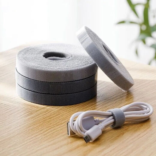 [JD Express] Datenkabelspeicher Computerkabel -Gürtel -Sett -Kabelkabel -Kabelverwaltung Desktop -Kabelverdrahtung Artefaktgrau 1 Meter [exklusiv für Aktivität]