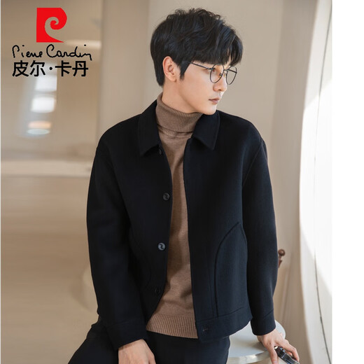 Pierre Cardin Men's Wool Jacket 2025 New Spring and Autumn Double-sided Wool Short Coat High-End Casual Woolen Jacket Camel L 115-135Jin Jin is equal to 0.5 kg