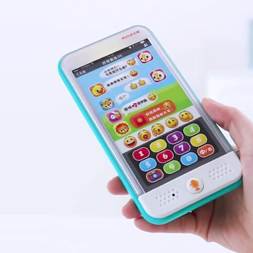 Huile Baby Chat Mobiltelefon Kinderspielzeug simuliertes Telefon Chinesisch und Englisch Zweisprachig mit Lichtern Early Education Musik Baby Kleinkinder Micro-Chat Handy 677