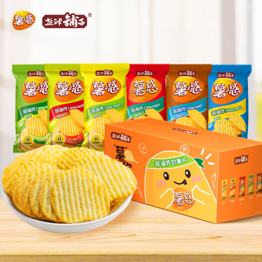 Yanjinpu Potato: Non-Fresh Potato Chips 6 Packs 192g Original Tomato Cucumber Barbecue Seaweed Spicy Puffed Food