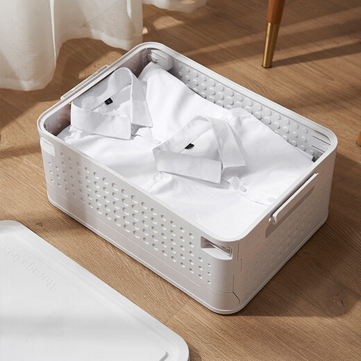 Lekali foldable storage box storage box book box book storage box clothes children's sundries toy storage box one pack large-storage box 46*33*23.5 35L