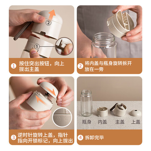 Maxcook quantitative salt shaker seasoning jar push-type seasoning bottle controllable meterable salt shaker 180ml MCPJ2778