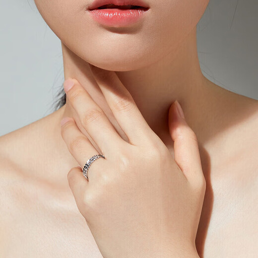 Liuguifu Jewelry PT950 Platinum Ring Platinum Ring Women's Platinum Live Lock Women's Ring EN0308 2.05g