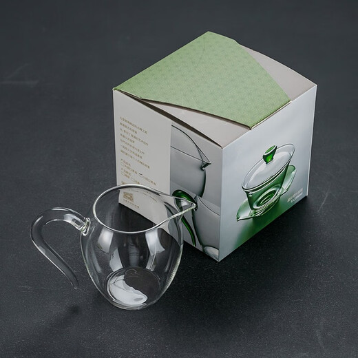 禾器·炫彩小翊口透明色茶海公道杯 手工茶具配件高硼硅耐高温玻璃分茶器 小翊口茶海(透明色)1449