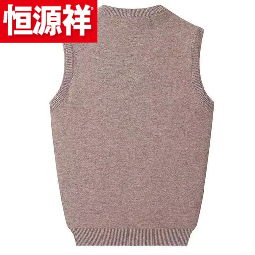 Hengyuanxiang (HYX) factory direct sales autumn and winter sweater vest men's solid color V-neck thickened sweater vest bottoming sweater vest high-end brand special price broken code light gray high-end brand special price broken code M 80-100Jin Jin is equal to 0.5 kg