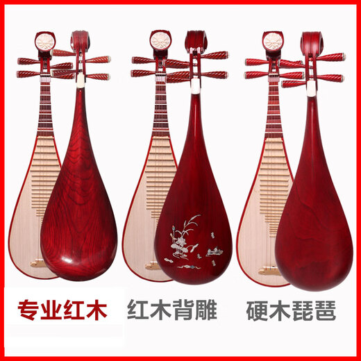 Folk music pipa musical instrument for adults and children beginners entry-level pipa professional teaching pipa mahogany rosewood pipa musical instrument adult rosewood axis performance level