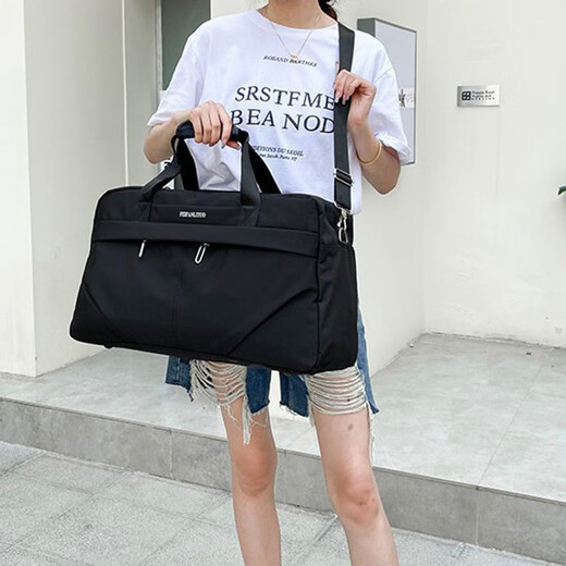 铂呐苓旅行包行李包大容量运动健身包休闲手提短途出差 旅行包【深邃黑】