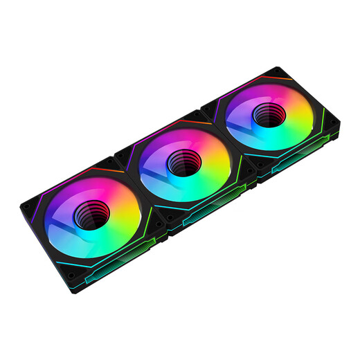 Rayleigh Cool Prism 4th Generation PRO Xingle Building Blocks F1RS Prism 7PRO12CM Computer Case Fan Front and Back Blades Wireless Splicing Water Cooling/ARGB Divine Light Synchronization/PWM Temperature Control Prism 4th Generation PRO Black Positive Leaf Authentic Boxed