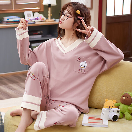 Yalu Pajamas женский весенний и осенний стиль 2025 г. Новый набор больших и зимних домашних одежды 2025
