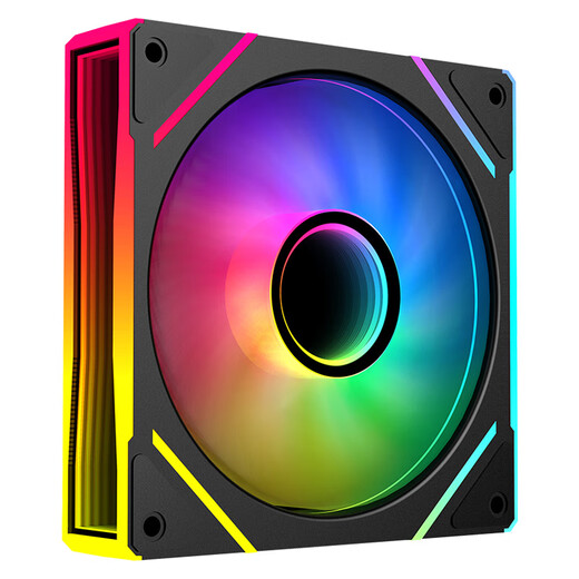 SAMA Realm V3 black reverse blade 12cm chassis fan ARGB infinite mirror light/5V3P divine light synchronization/small 4P-PWM speed regulation/hydraulic bearing/standard shock absorber