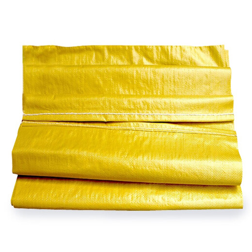 Aibaijia bright yellow thickened woven bag large snakeskin bag moving bag express packing bag storage bag construction garbage bag bright yellow 60*102cm 10 pieces