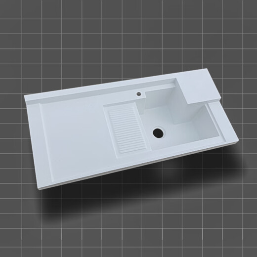 XMSJ Machine à laver personnalisée Basin intégré Corner Couper Couper Balcon Balcony Companion Quartz Basin en pierre avec bassin de planche à laver Basin à 19 plate