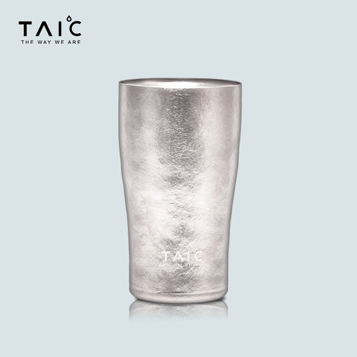 TAIC Titanium pure titanium beer cup double-layer vacuum water cup titanium cup juice cup milk cup coffee cup Hercules cup ultra-light high-end gift cup Haoyue Silver
