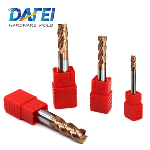 DAFEI55 degree tungsten steel milling cutter 4-edge coated flat bottom end mill gong cutter extended CNC CNC tool carbide 1.5*4*4*50