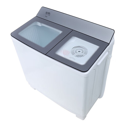 WEILI 20kg double barrel double cylinder washing machine semi-automatic, super large capacity, strong decontamination, double copper motor, easy to wash large parts 20kg XPB200-9896S English Grey