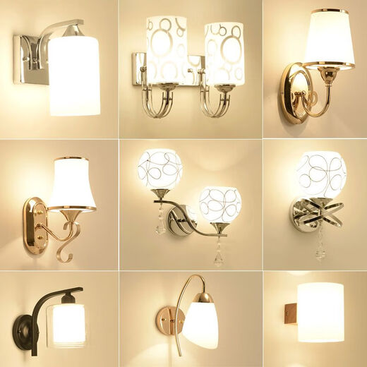 Yaotian Bedside Lamp Bedroom Home Wall Lamp Wall Mounted Stair Master Bedroom Aisle Modern Simple Creative LED Lamp 6038 Solid Wood White Light