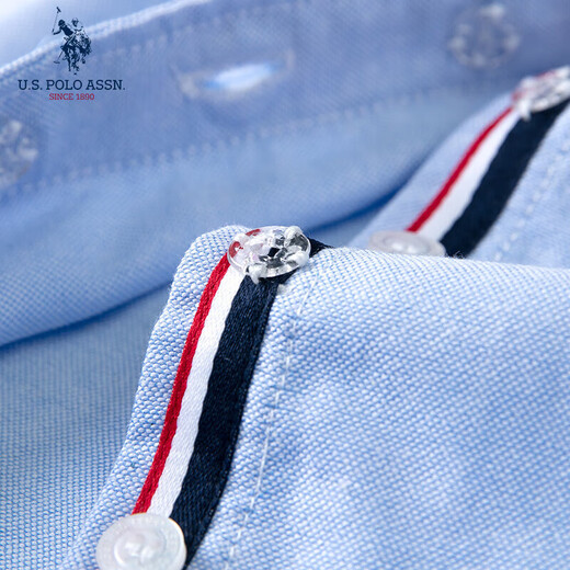 U.S. POLO ASSN. Long-sleeved shirt for women, solid color, anti-exposure, business casual, pure cotton white shirt, spring and autumn commuting lapel, women's coat top