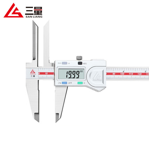 Three-quantity high-precision extended upper inner measuring claw digital display vernier caliper 150mm stainless steel long claw inner diameter caliper JD188 0-200mm (upper long claw)