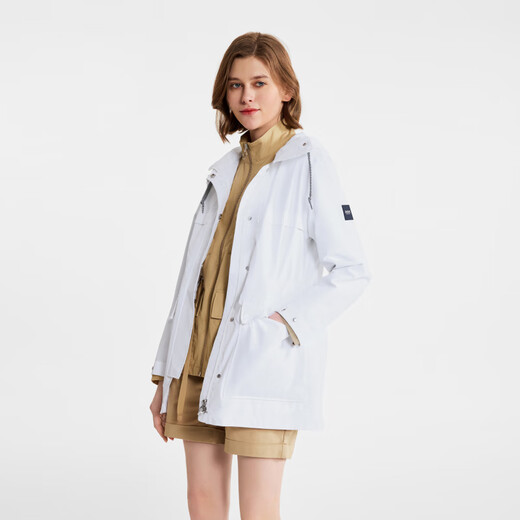 Aigle Aigao Shock Jacke Frühlings- und Sommer Klassiker Outdoor Casual Fashion Einfache Frauenjacke Super hellweiß BD671 40