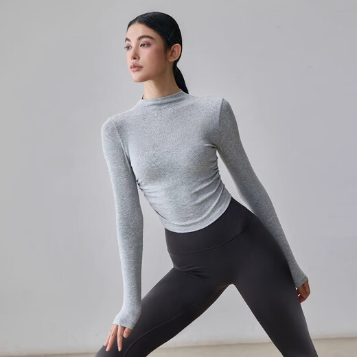 Gigt Jiji yoga wear long-sleeved women's fall and winter outer wear Pilates elastic sports fitness clothes