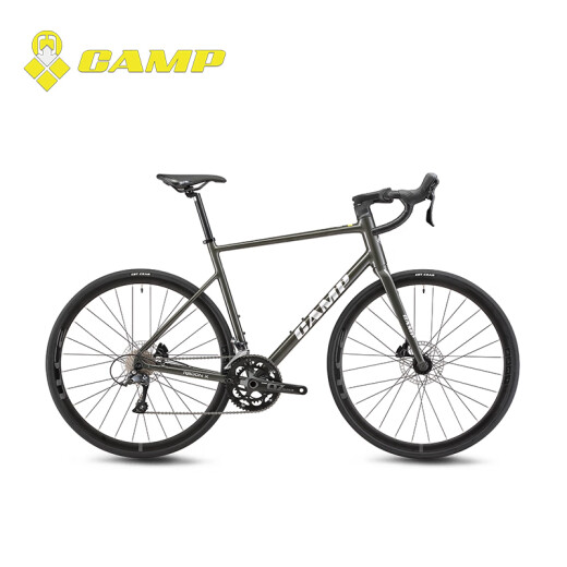 坎普（CAMP）RADONX 自行车铝合金车架公路车18变速顺泰纯油碟刹单车弯把赛车 珍珠白 18速 490码 700C