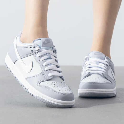 耐克（NIKE）休闲鞋女2025年夏季DUNK LOW减震低帮轻质透气运动鞋DH9765-001 DH9765-001/白色/灰/主推款 40