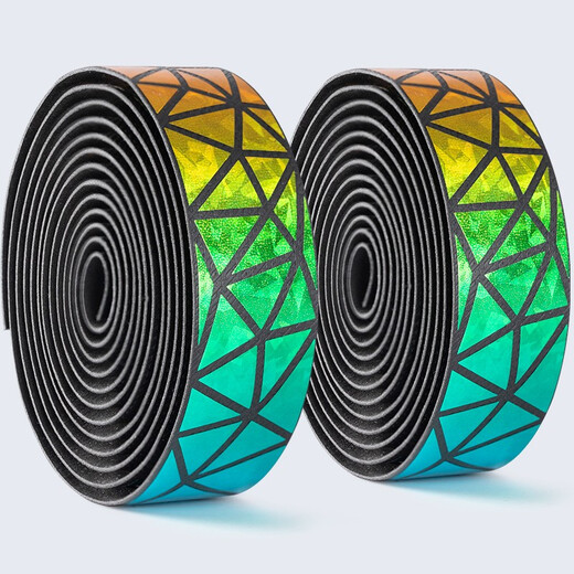 ROCKBROS road handlebars with bicycle handlebars, anti-slip straps, wear-resistant colorful cycling equipment accessories, sequined gradient style - silver