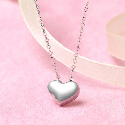 Avani PT950 platinum necklace for women heart-shaped platinum clavicle chain pendant set chain for girlfriend heart-shaped platinum necklace