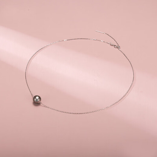 MHFDO black pearl necklace pendant single passepartout design necklace 18K gold black beauty jewelry army green jewelry army green