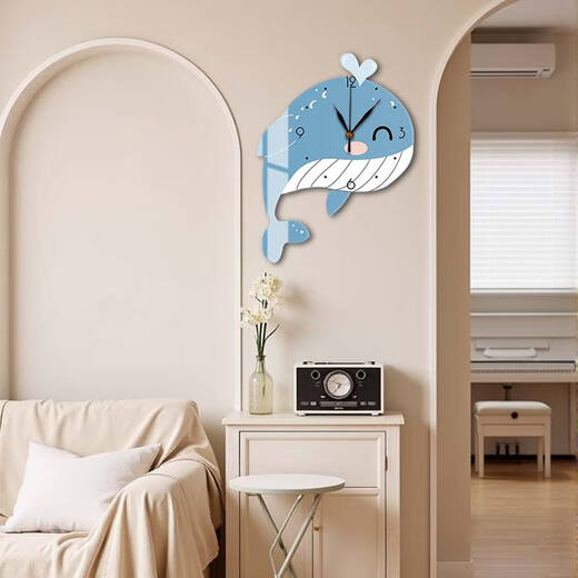 Personalisierte einhundert Wohnzimmer Kinderzimmer neuer Cartoon -Stil Dekorative Malerei Malen Malen Stummschalwaluhr Walluhr FJ1049 Spezielle Formhöhe 55* Breite 41 cm