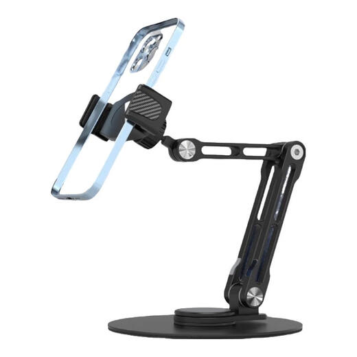 BYR Robotic Arm Rapid Cooling Refrigeration and Heat Dissipation Mobile Phone Live Broadcast Robot Arm Bracket Radiator Integrated Rotating Folding Aluminum Alloy Jewelry Overhead Shot Jewelry Raptor Same Style Robot Arm Bracket White 0-26cm Without Radiator Single Camera