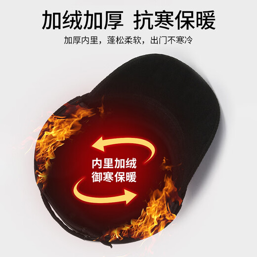 Red Dragonfly (RED DRAGONFLY) middle-aged and elderly men's winter dad's velvet ear protection duck cap for the elderly windproof and warm grandfather flat cap