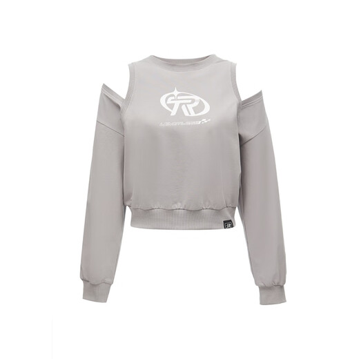 Solo el temperamento de la moda de invierno versátil versátil cuello redondo de manga larga para mujeres 12349S025 E38 Travel Bird Gray XS (155) 76a