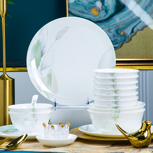 Yunzhihe underglaze color bowls and dishes set for home use 2025 new high-value tableware set new wedding housewarming gift