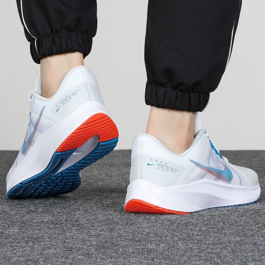 耐克（NIKE）男鞋2025新款夏季运动鞋REVOLUTION 6 缓震跑步鞋赤足休闲鞋 DA1105-101白色多色蓝色亮深红 43